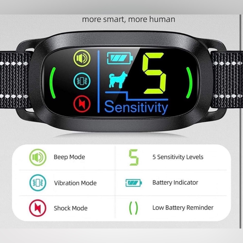 Dog Bark Collar, FAFAFROG Rechargeable Smart Barking Collar, Anti Barking Train - Picture 3 of 8